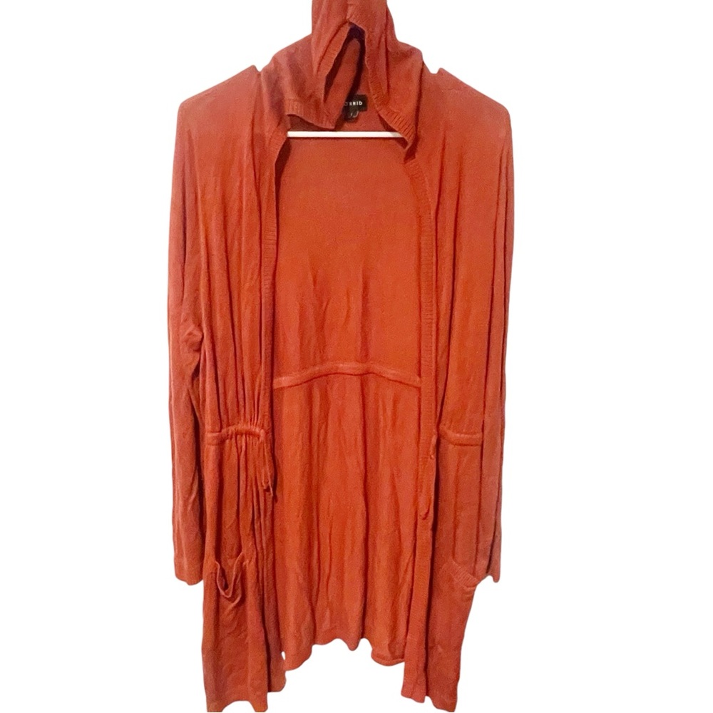 Torrid Plus Size 1X Hooded Anorak Soft Wrinkle-Resistant Cupro Rusty Brown